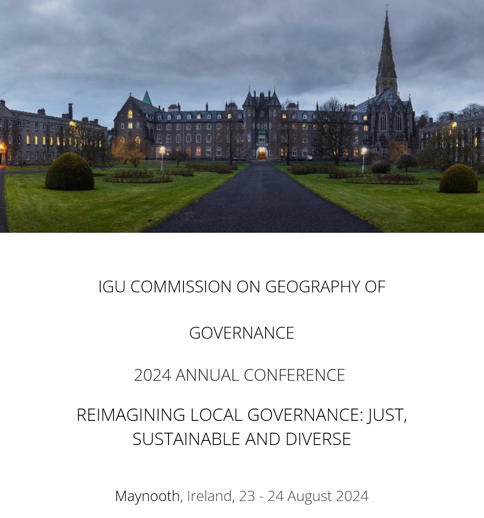 IGU Commission Geography of Governance Conference Banner